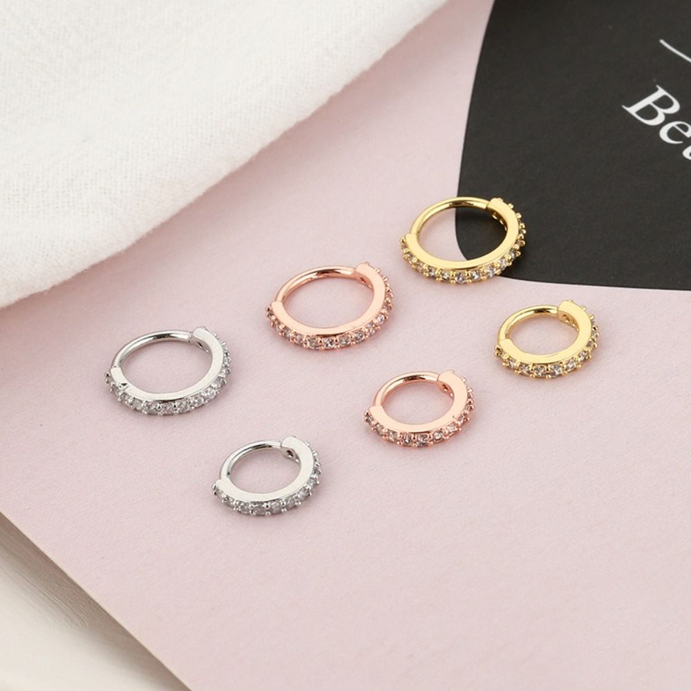Body Jewelry Europe - Punk Runder Kubischer Zirkonia Nasenring Hypoallergen