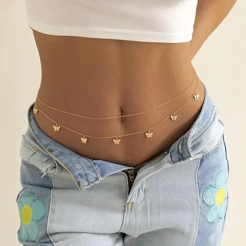 Body Jewelry By The Chain Gang - Neue Charme Sexy Doppel Schicht Schmetterling