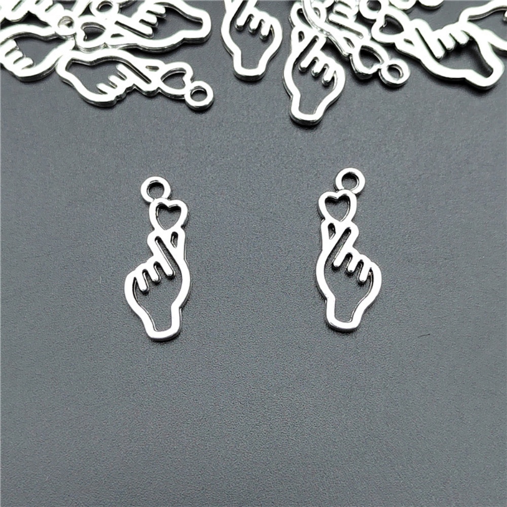 Body Jewelry Y2K - 10-100 Stück Fingerherz DIY Schmuckanhänger Perlen