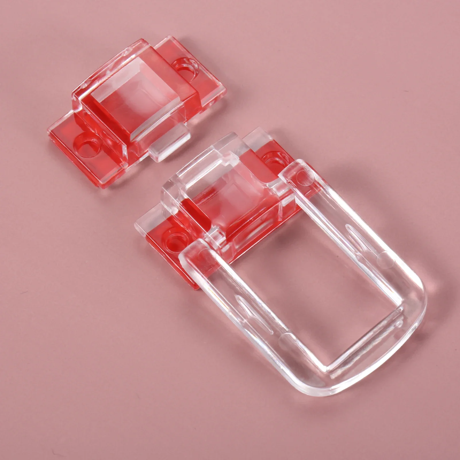 Body Jewelry Display Case - 1 Satz selbstklebendes Acrylschloss, transparente Haspe,