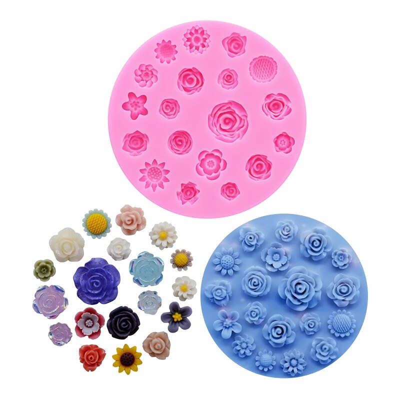 Body Jewelry Display Case - Blumen Silikonform Blume Harz Telefon Fall