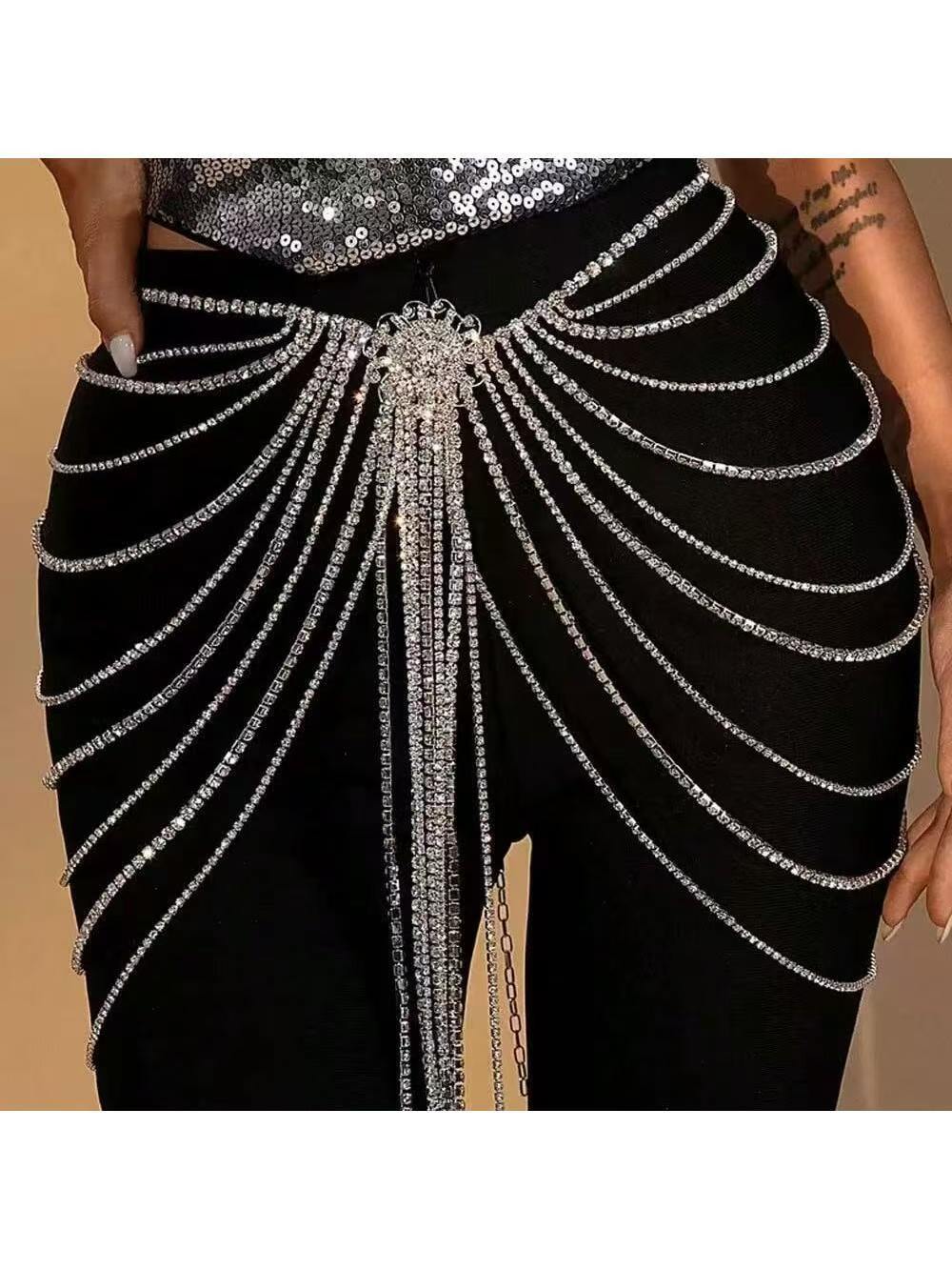 Body Jewelry Europe - Heiß begehrte, extravagant verzierte Halbrock-Ketten-Luxus-Abendkleider und