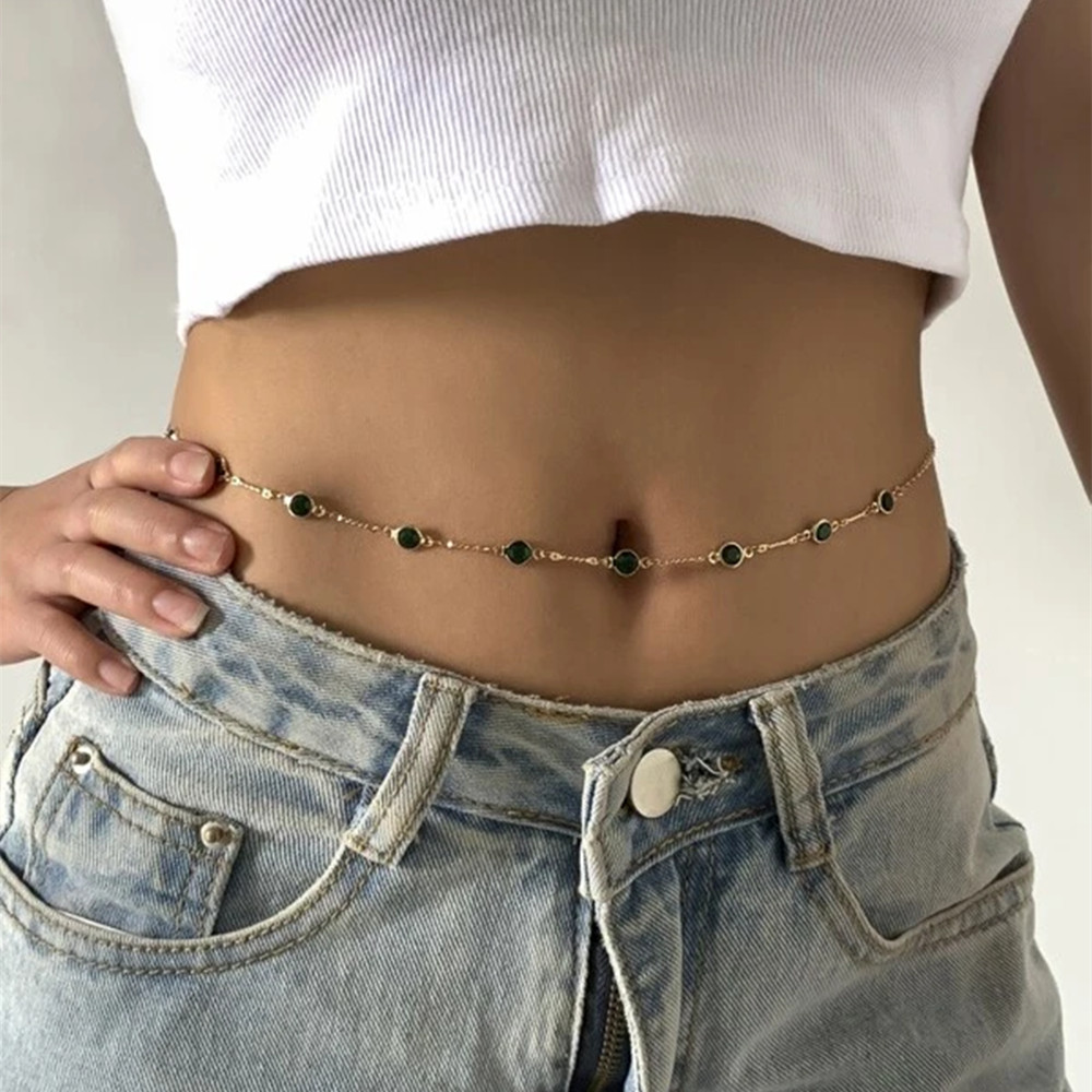 Body Jewelry Y2K - Mode Sexy Vintage Ästhetische Bauch Kette