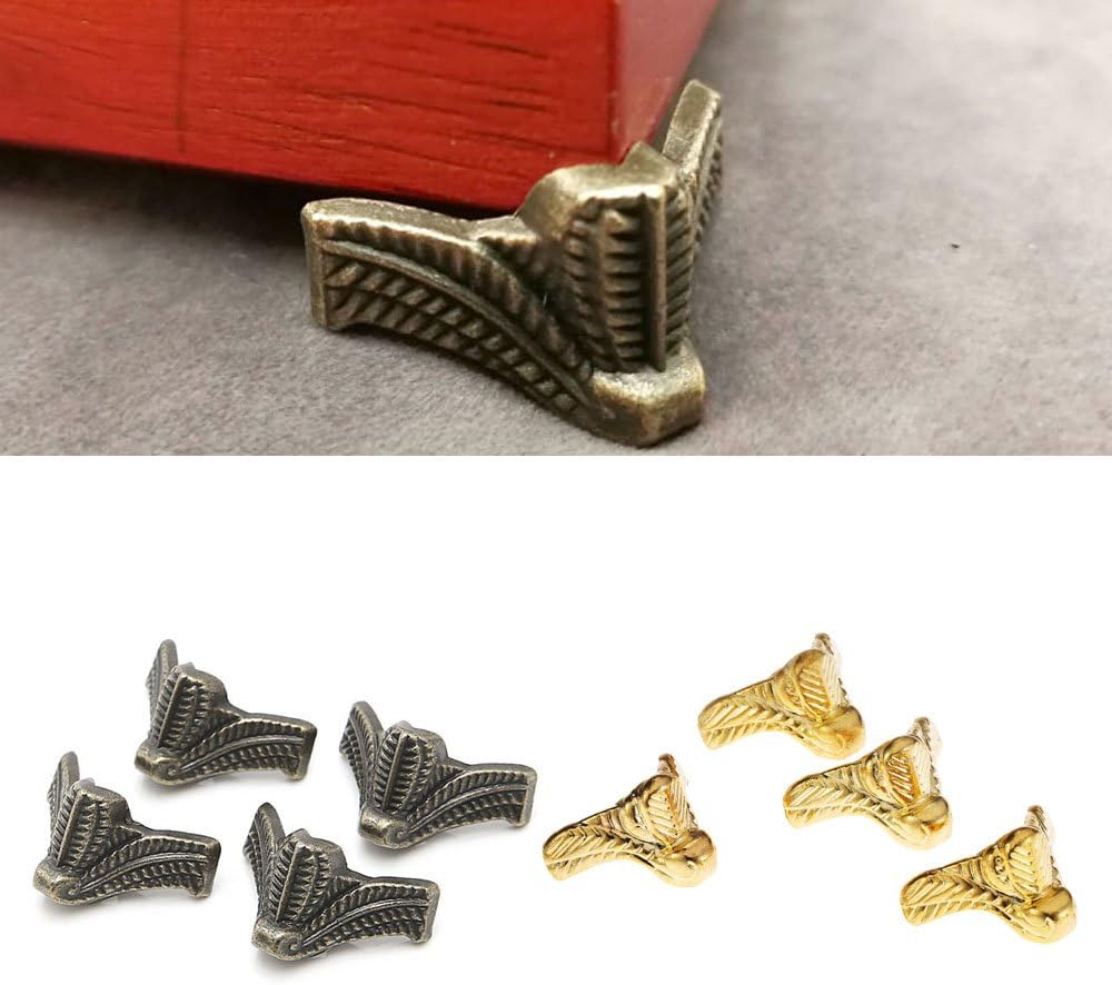 4 Stück antike Box Beine Füße, – Body Jewelry Display Case Bewertung und Preis
