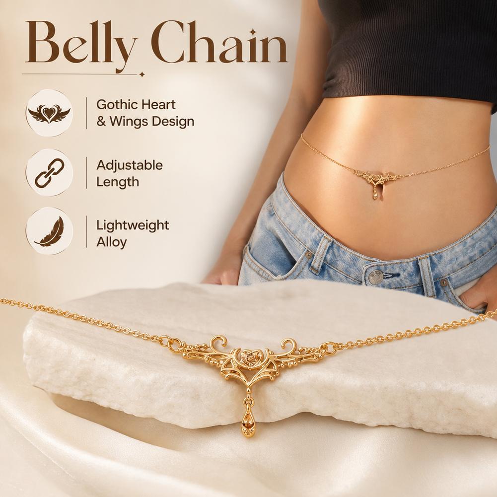 Gotische Herzflammen-Taillenke – Body Jewelry Y2K Bewertung und Preis