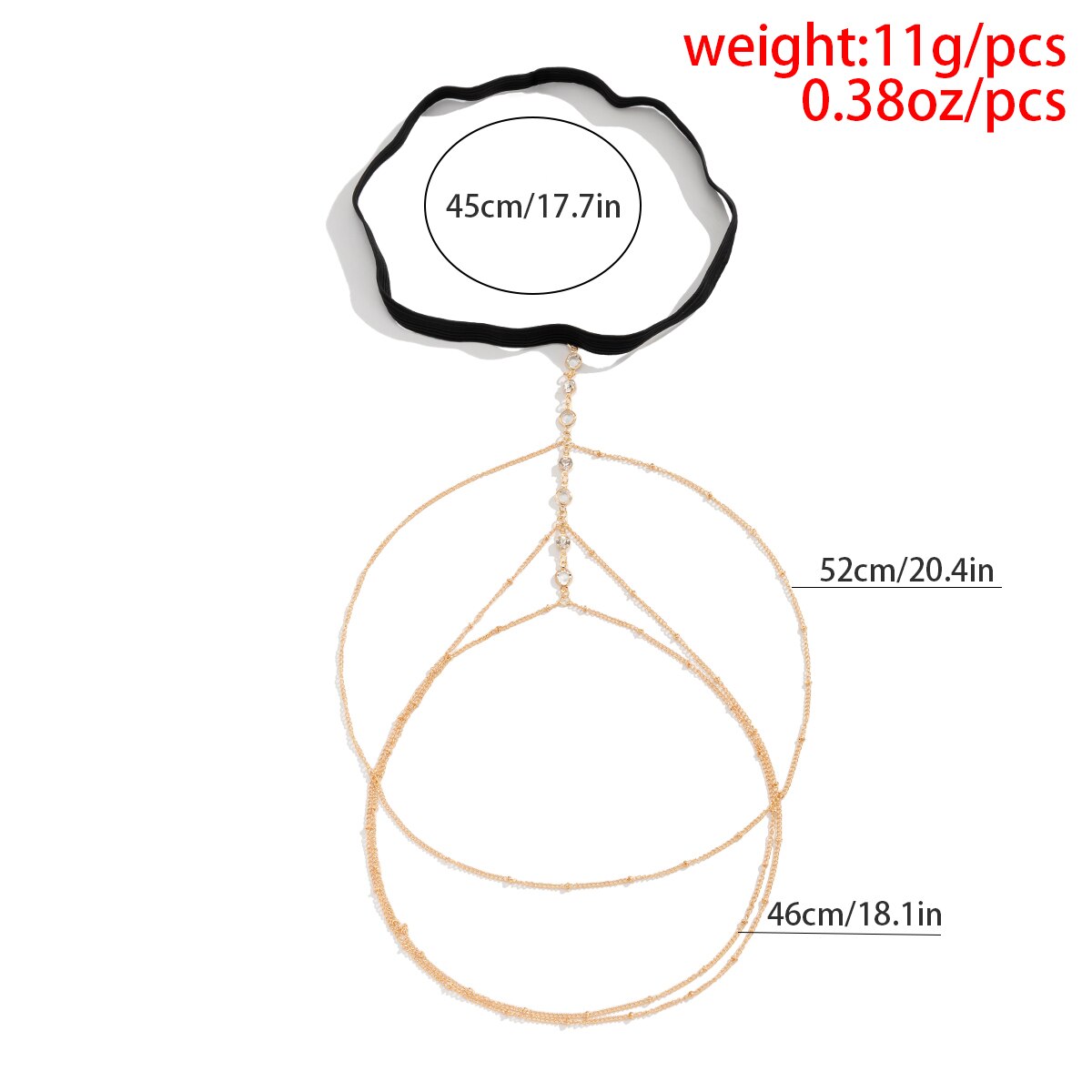 Boho elastisches Band Kristall – Body Jewelry Leg Chain Bewertung und Preis