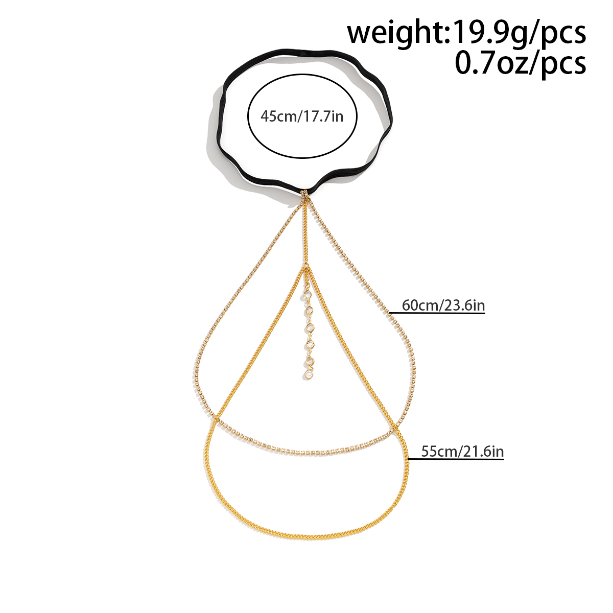Sexy glänzende Kristall-Mehrsc – Body Jewelry Leg Chain Bewertung und Preis