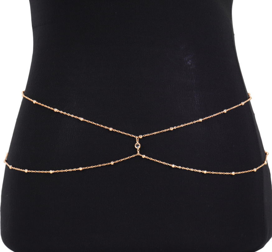Klare Strass Perlen Bauch kett – Body Jewelry By The Chain Gang Bewertung und Preis