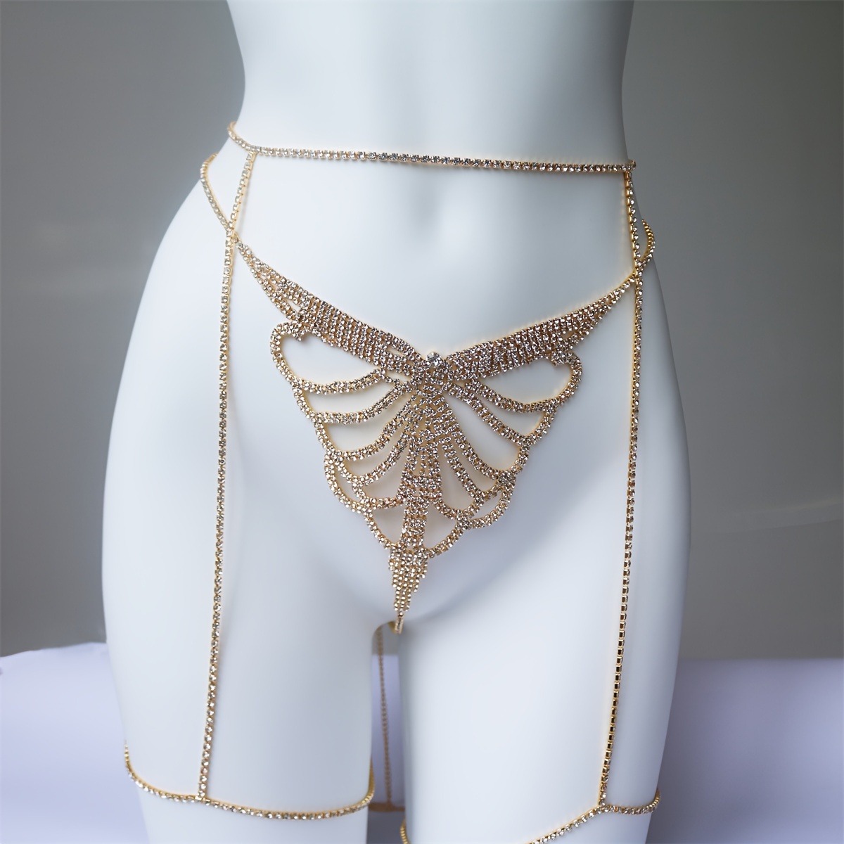 Mehr schicht iger Strass funke – Body Jewelry Leg Chain Bewertung und Preis